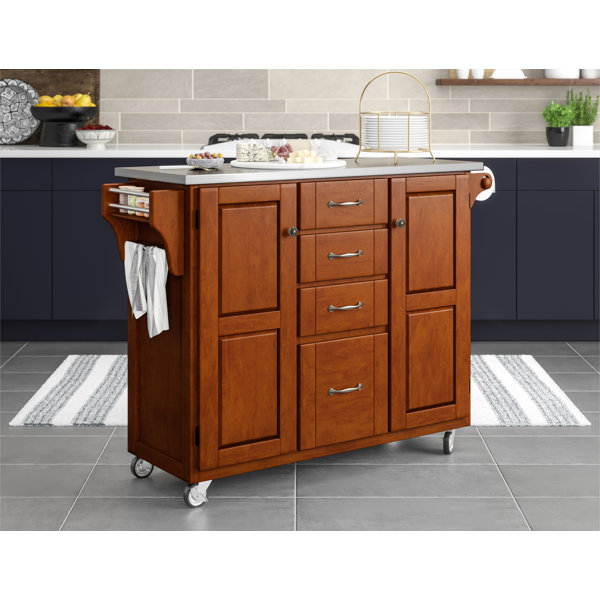 Red Barrel Studio® Littrell Metal Kitchen Island & Reviews Wayfair
